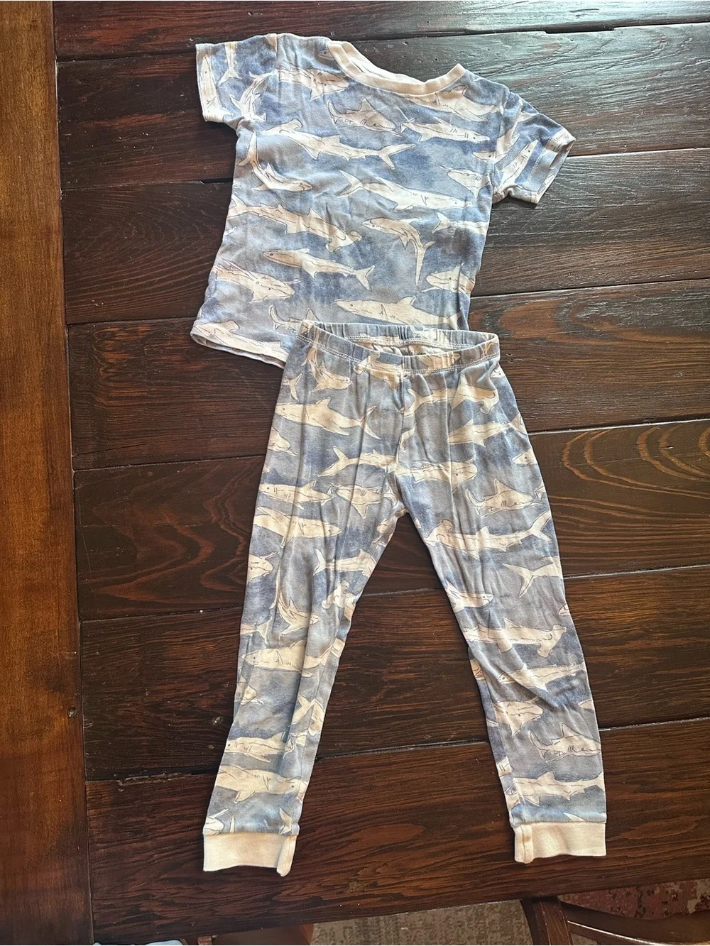 Kids Lot of 3 Soft Cotton Sleep Pajamas — Blue, Green, Gray